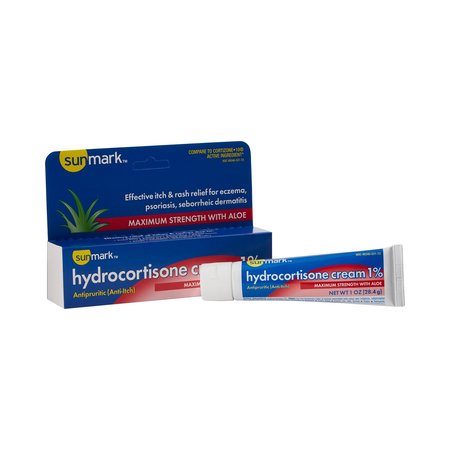 SUNMARK 1% Hydrocortisone Itch Relief Cream, 1 oz.Tube 49348052172